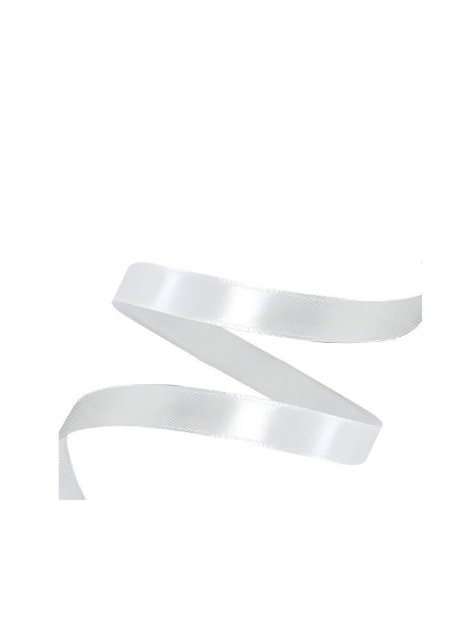White Satin Ribbon 4 Rolls 10mm × 22 Yards | Polyester Fabric Ribbon for Gift Wrapping, Wedding Decorations, Bow Making, Sewing & Crafts - Image 3