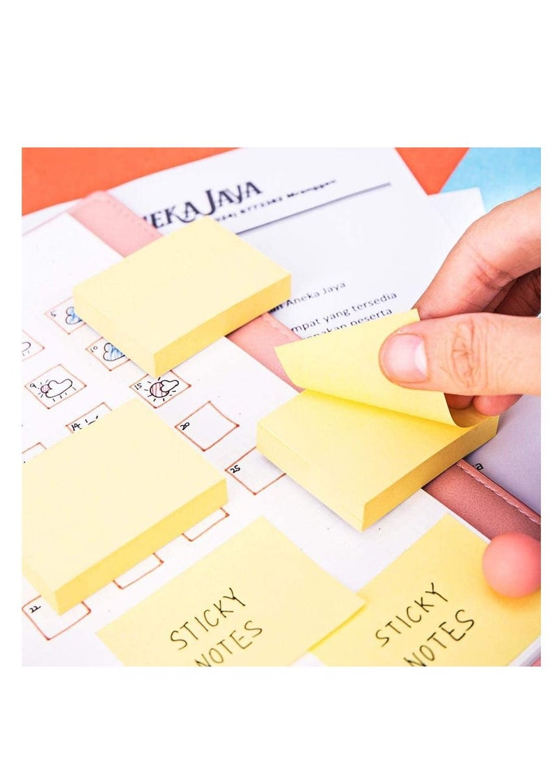 Deli 12-Pad Sticky Notes 1.5x2 Inch Small Size Yellow Colour - Image 2