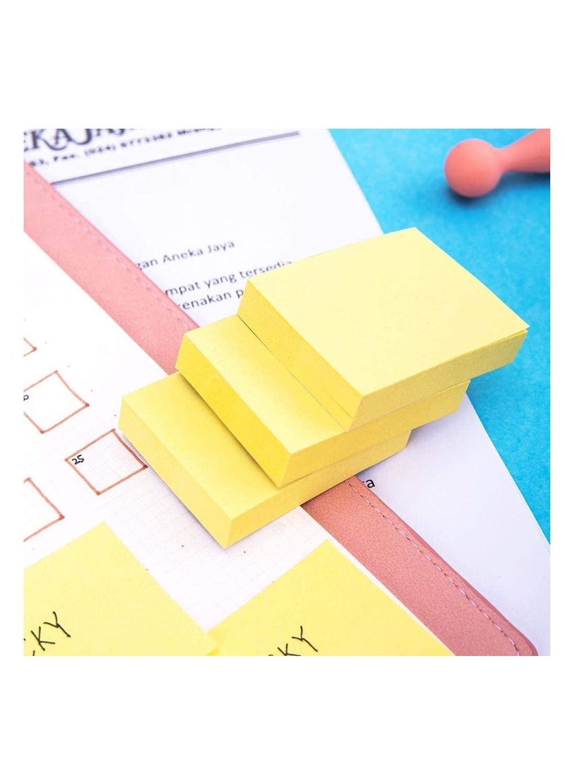 Deli 12-Pad Sticky Notes 1.5x2 Inch Small Size Yellow Colour - Image 3