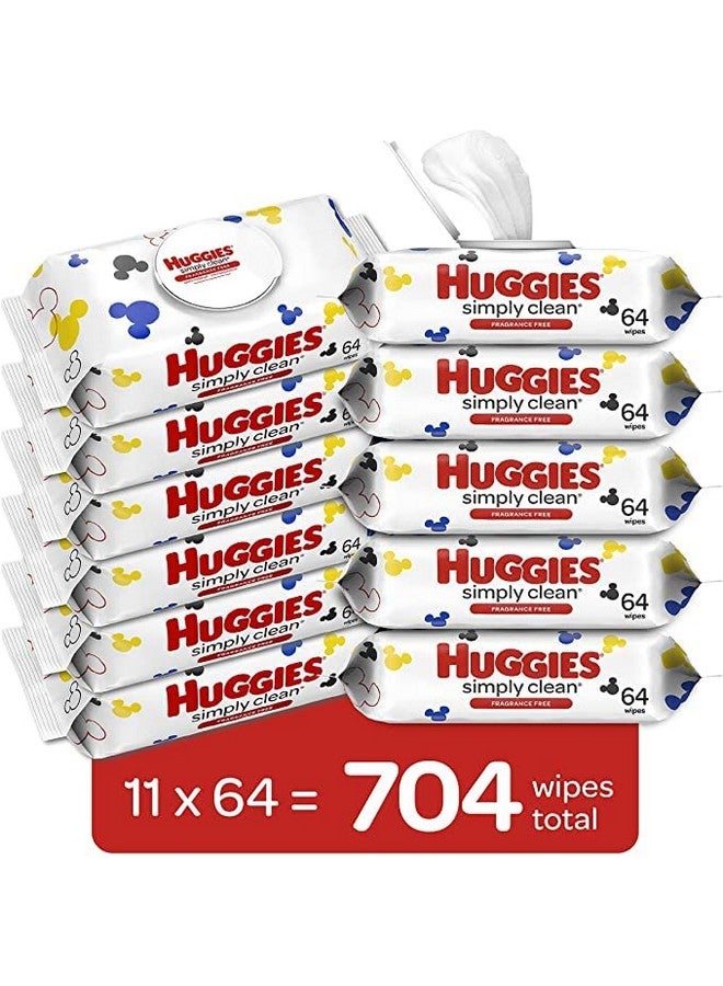 HUGGIES HUGGIES Simply Clean Scented Baby Wipes, 11 Flip-top Pack, 704Count (Pack Of 11) - Image 2