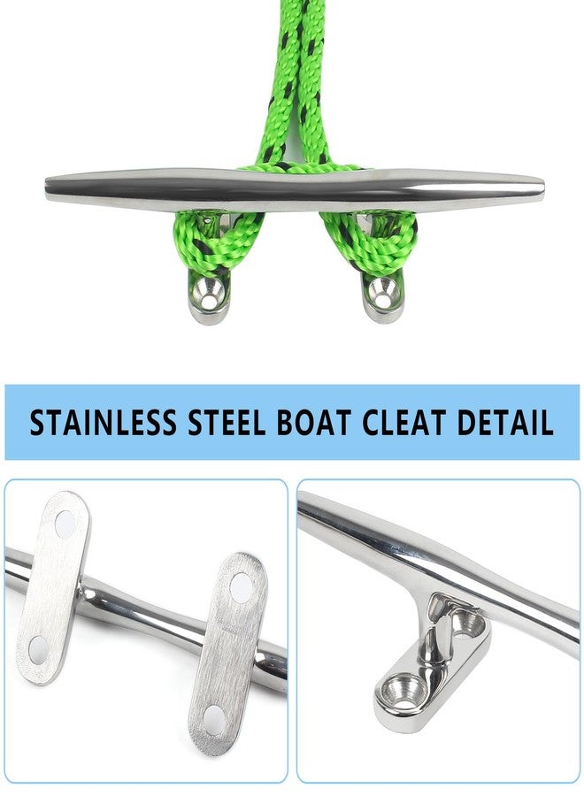 BALAVA Boat Cleats 8 inch,316 Stainless Steel Boat Dock Cleats,Boat Docking Cleat Rope Cleats,Open Base Dock Cleats for Boat,Yacht,Decks,Nautical Decor,Screws Included(2 Pack) - Image 5