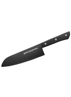 Samura Samura SHADOW Santoku Knife | 7.0"/175 mm | AUS-8 Stainless steel with Black Non-Stick Coating | ABS Plastic Handle | Durable | Heat Resistant | Comfortable | Easy Grip  - Image 2