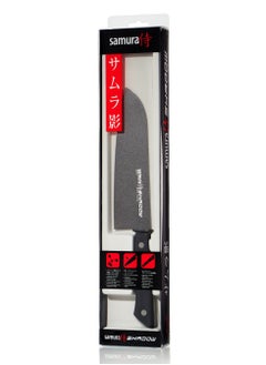 Samura Samura SHADOW Santoku Knife | 7.0"/175 mm | AUS-8 Stainless steel with Black Non-Stick Coating | ABS Plastic Handle | Durable | Heat Resistant | Comfortable | Easy Grip  - Image 1