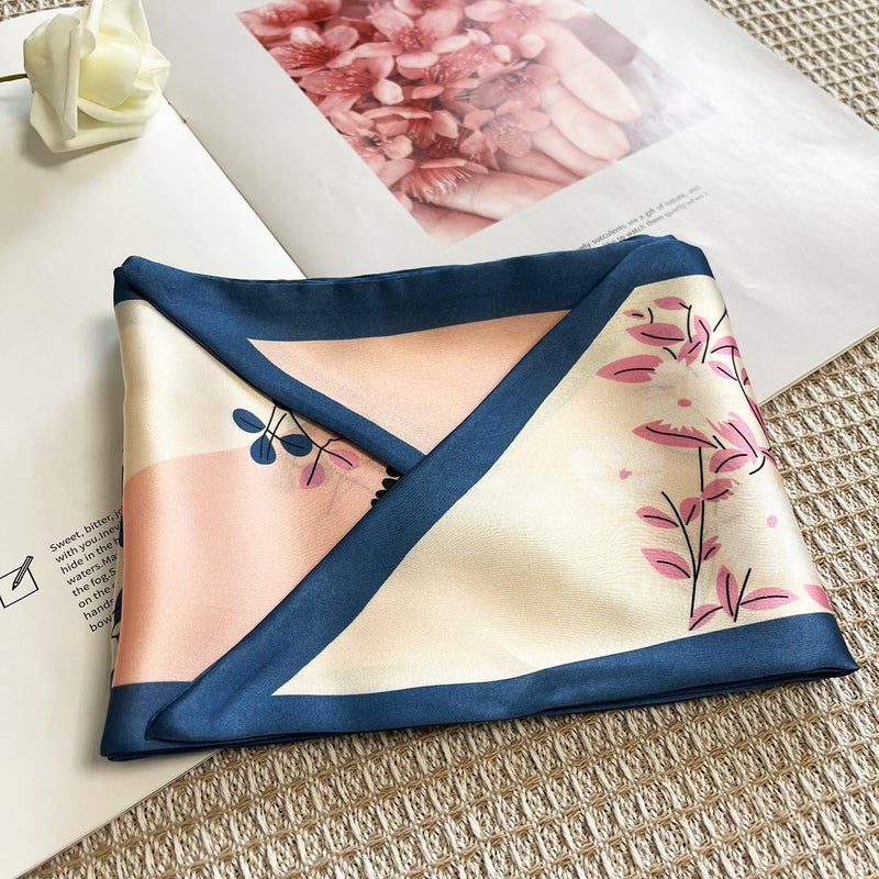 FONYVE Silk Head Scarf for Hair Fashion Headwrap for Women Lightweight Neck Tie - Image 5