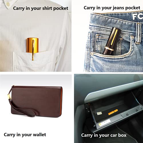 OWTXIS 4 Pack Slim Pen Reading Glasses for Men Women, Blue Light Blocking Small Tube Reader Glasses with Portable Clip Case, +3.00 - Image 4