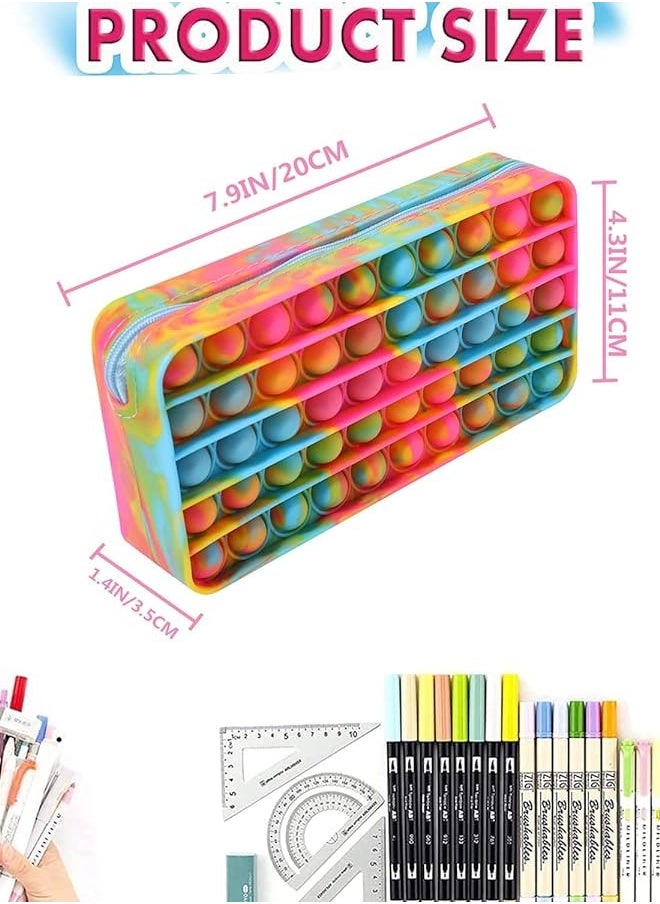 ISank - Pop Fidget It Pencil Case, Kids Poppet Pencil Case Large Capacity,  Pop Pencil Pouch Fidget Toy, Stress Reliever Push Pop Pencil Box School Season Gifts - Image 1