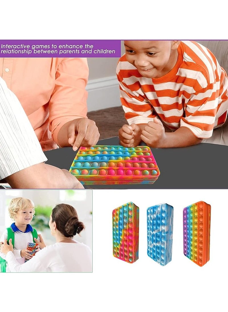 ISank - Pop Fidget It Pencil Case, Kids Poppet Pencil Case Large Capacity,  Pop Pencil Pouch Fidget Toy, Stress Reliever Push Pop Pencil Box School Season Gifts - Image 1
