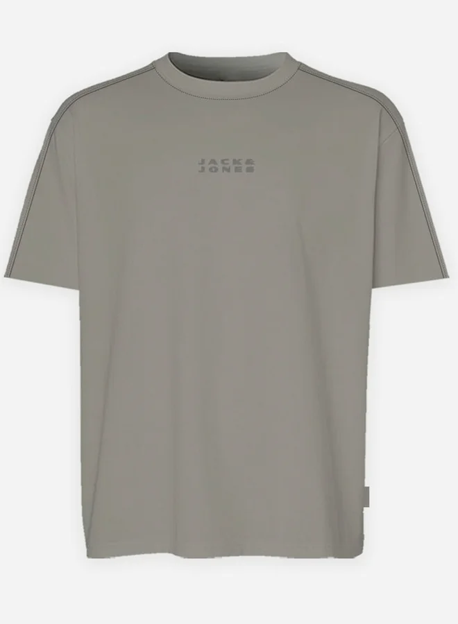 JACK & JONES Jack and Jones JCOSTANCE Minimal Text Print Crew Neck T-Shirt