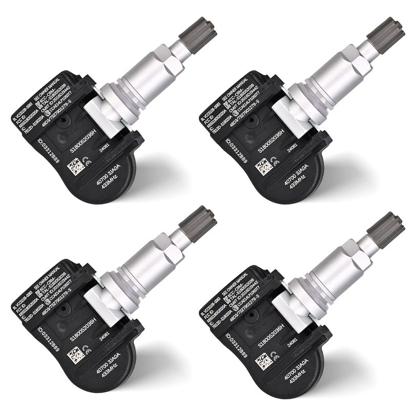 AMICAREP Set of 4 TPMS Tire Pressure Sensors 433MHz for Nissan and Infiniti - Image 1