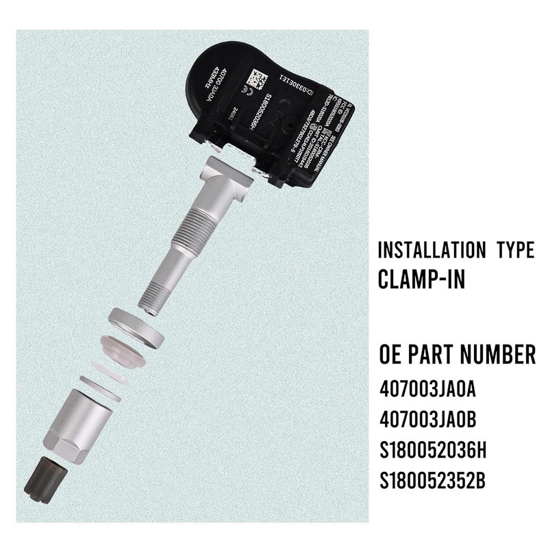 AMICAREP Set of 4 TPMS Tire Pressure Sensors 433MHz for Nissan and Infiniti - Image 4