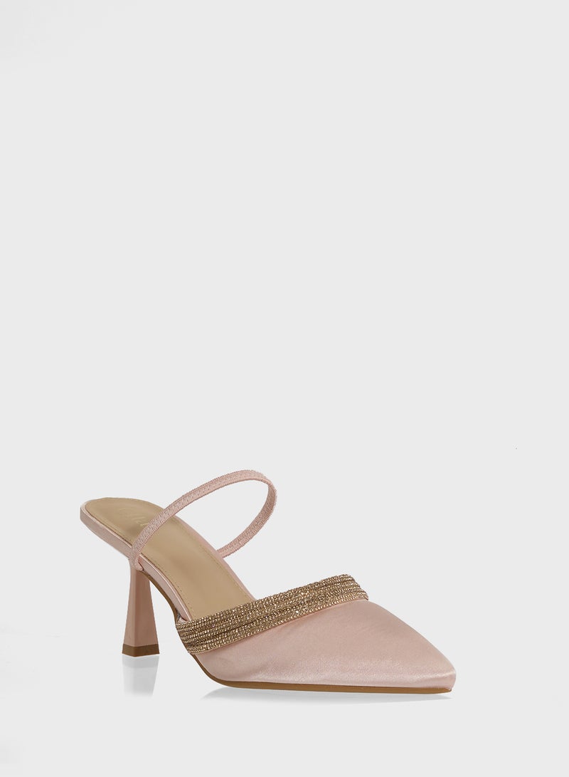 ELLA Slip On Heeled Mule  - Image 2