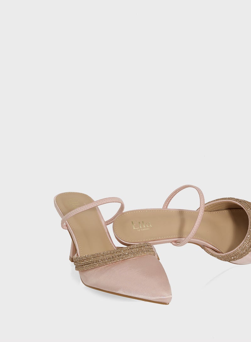 ELLA Slip On Heeled Mule  - Image 4