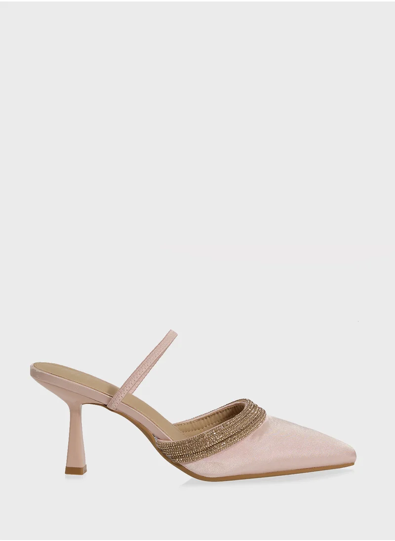 ELLA Slip On Heeled Mule