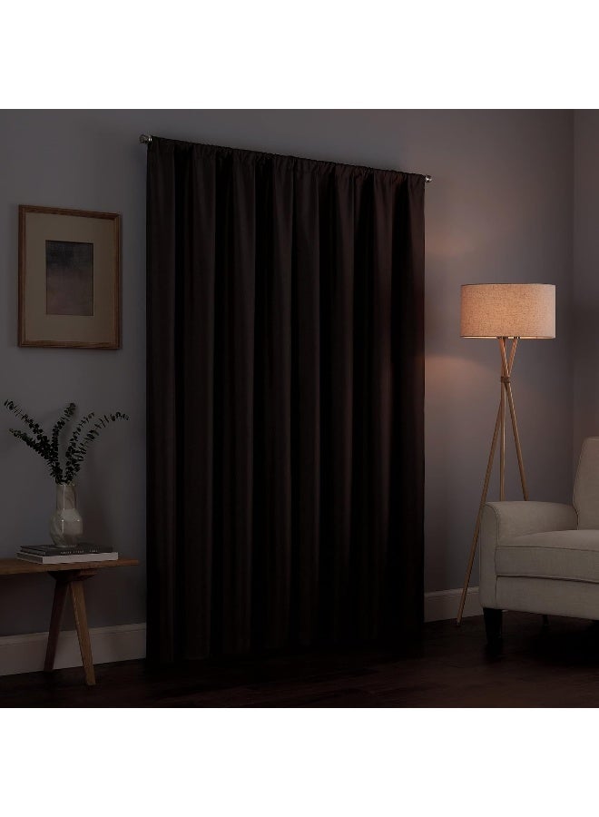 ECLIPSE Kendall Blackout Thermal Rod Pocket Window Curtain for Bedroom or Living Room 1 Panel 42 in x 84 in Coral - Image 2