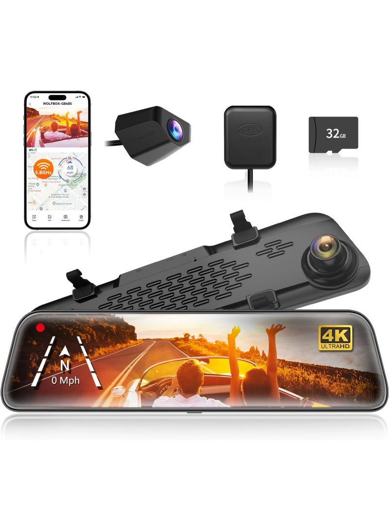 وولف بوكس كاميرا احتياطية للوحة القيادة مع مرآة - Image 1