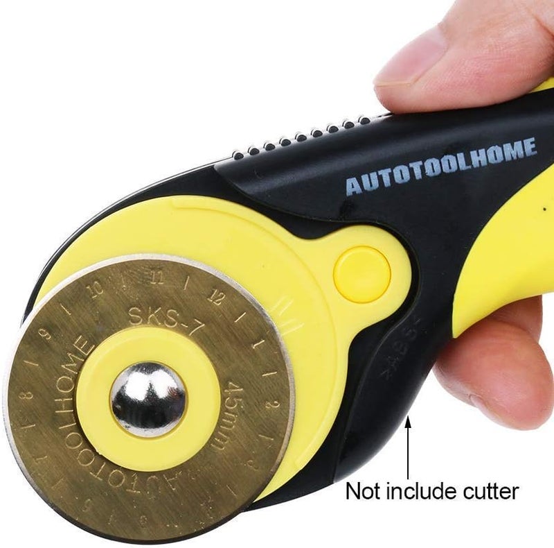 AUTOTOOLHOME شفرات قطع دوارة مطلية بالتيتانيوم مقاس 45 مم، عبوة 10 قطع بديلة للحرف اليدوية والخياطة والتطريز والفنون، حادة ومتينة - Image 4