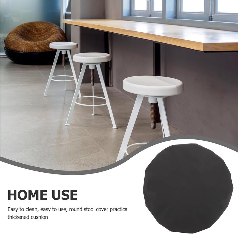 Stool Seat Replacement Cover 33x10cm Black Bar Stool Protector for Beauty and Hairdressing - Image 3