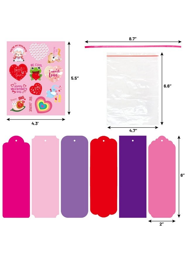 Fancy Land Valentines Bookmark Craft Kits Valentine's Day Craft for Kids Classroom Home Fun Activities 30 Pack - Image 3
