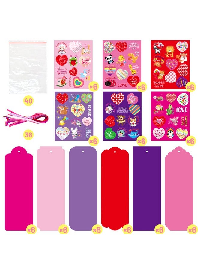 Fancy Land Valentines Bookmark Craft Kits Valentine's Day Craft for Kids Classroom Home Fun Activities 30 Pack - Image 2