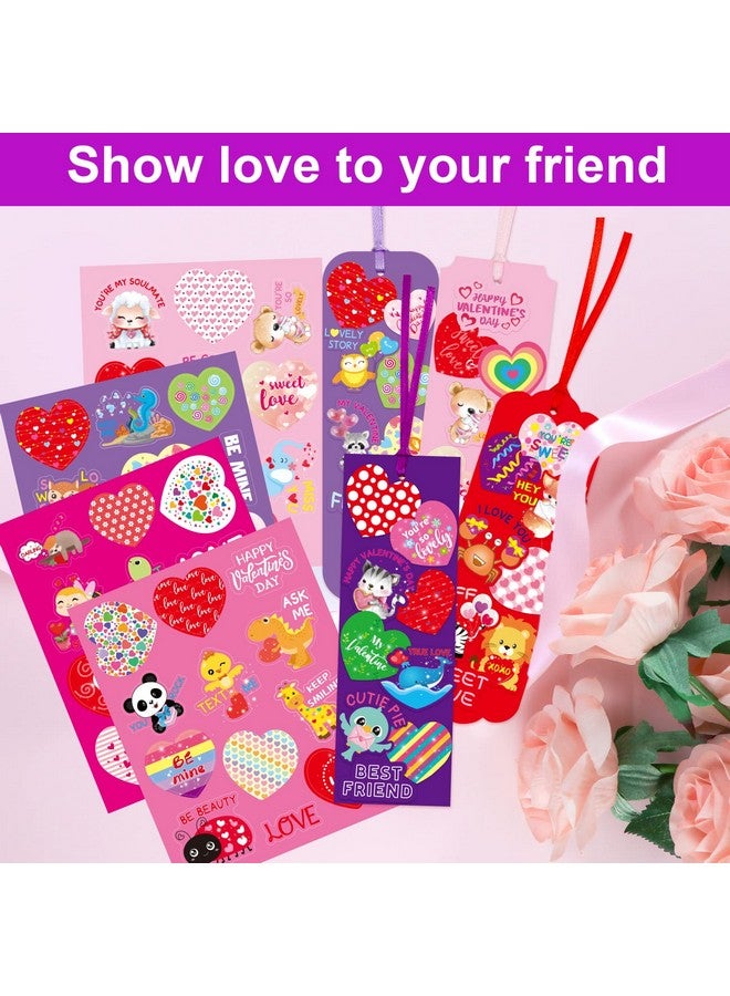 Fancy Land Valentines Bookmark Craft Kits Valentine's Day Craft for Kids Classroom Home Fun Activities 30 Pack - Image 5