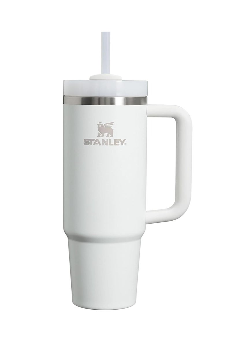Stanley Quencher H2.0 FlowState Tumbler 40oz – Vacuum Insulated Stainless Steel Mug with Handle & Reusable Straw – White - Image 1