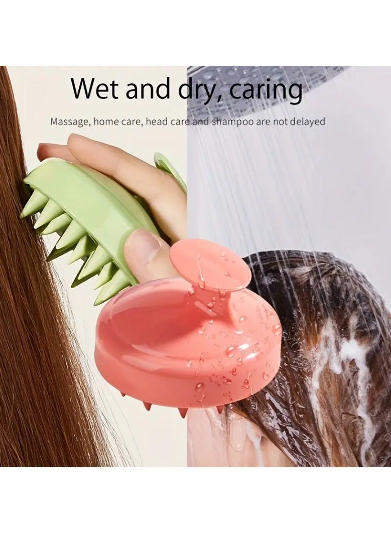 Ucanbe 2 pcs Soft Silicone Scalp Massage Brush For Wet And Dry Use - Shampoo Brush - Gentle Cleaning Hair And Scalp - Image 2