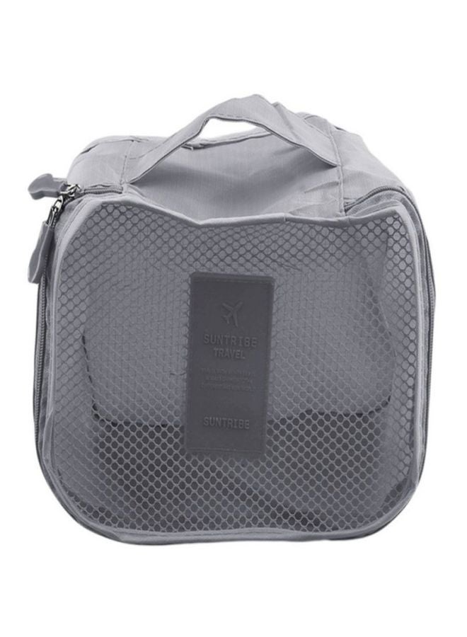 NIBEMINENT 6-Piece Storage Organizer Set Grey Bag 37x27x12 cm, 30x22x12 20x15x12 Pillow 33x23 27x19 17x13cm - Image 4