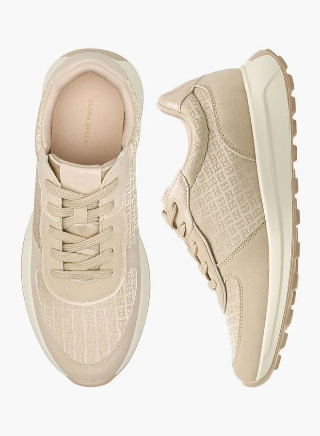 Flora Bella Women Monogram Lace-Up Sneakers