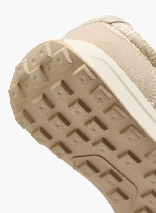 Flora Bella By Shoexpress BEIGE Flora Bella Women Monogram Lace-Up Sneakers for Women | Best Price UAE
