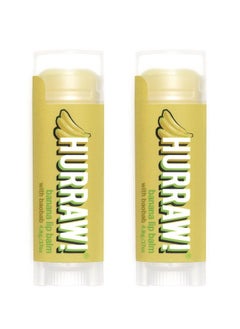 Hurraw! Banana Lip Balm 2 Pack: Organic Certified Vegan Cruelty and Gluten Free NonGMO 100% Natural Ingredients Bee Shea Soy and Palm Free Made in USA  - Image 1