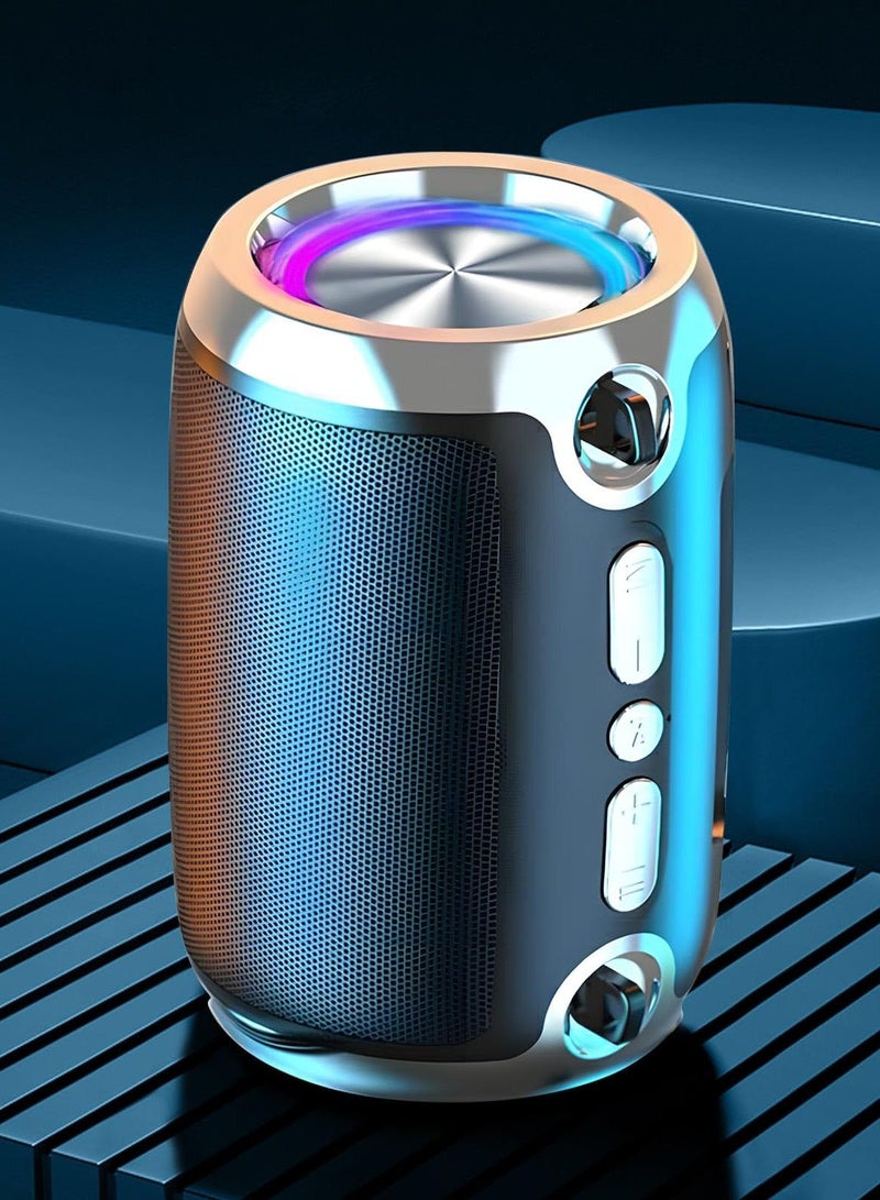 Wireless Bluetooth Speaker, Portable Waterproofs Intelligent Speaker with Led Lights, HiFi Stereo Sound Surround Sound Subwoofer, Powerful Sound Bluetooth Audio for Home Outdoor Party Game - Image 1
