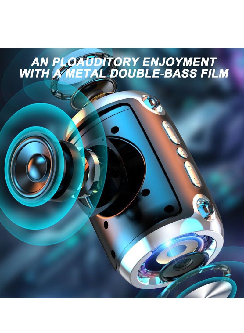 Wireless Bluetooth Speaker, Portable Waterproofs Intelligent Speaker with Led Lights, HiFi Stereo Sound Surround Sound Subwoofer, Powerful Sound Bluetooth Audio for Home Outdoor Party Game - Image 3