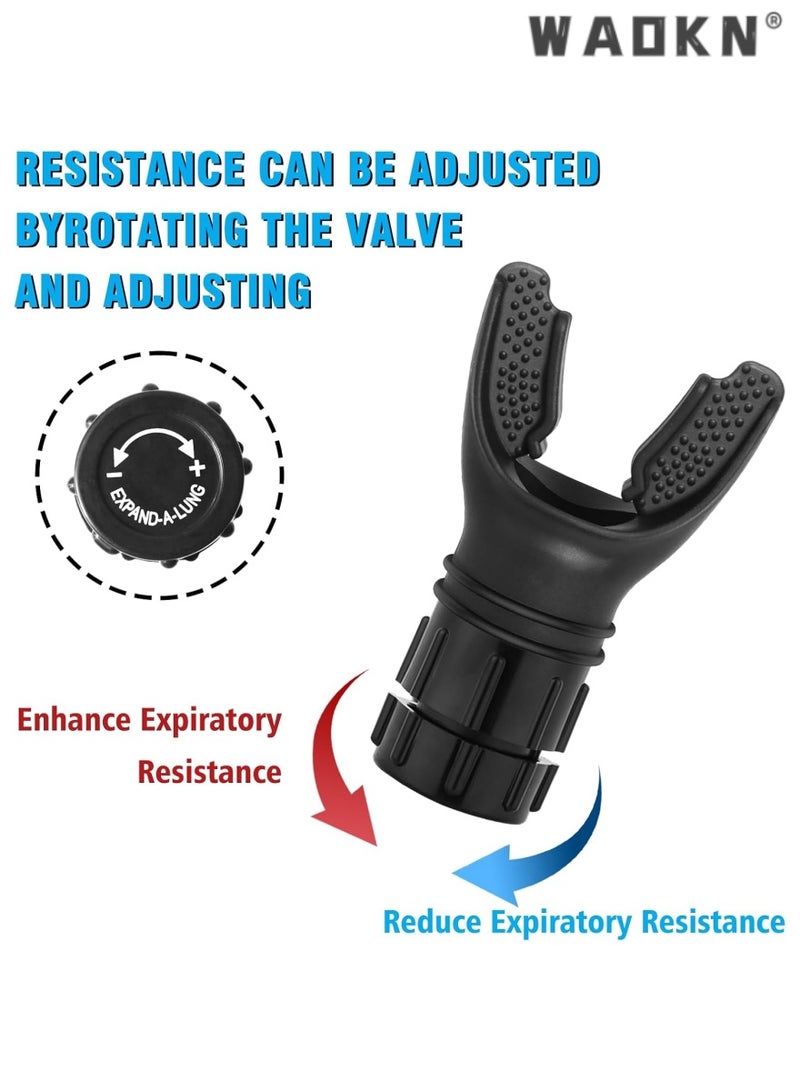 WAOKN Lung Breathing Trainer, Respiratory Exerciser with Adjustable Resistance,endurance training, Designed for Increasing Lung Capacity, Ideal for Breath Control Training, Black  - Image 5