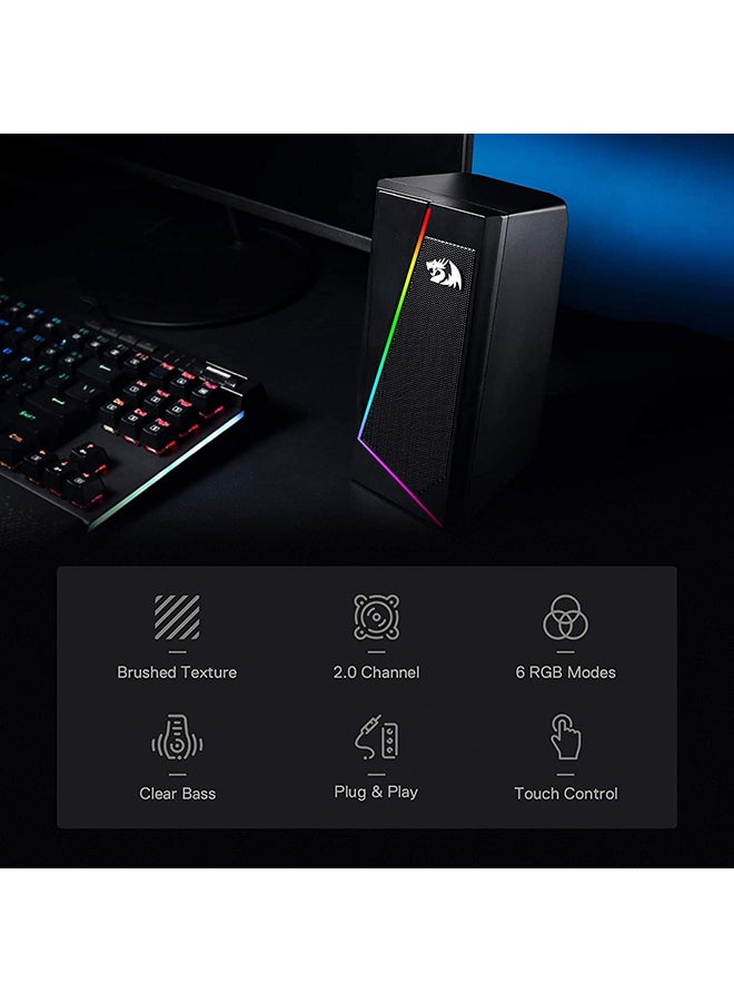 ريدراجون مكبرات صوت للكمبيوتر المكتبي Redragon Anvil Gs520 تعمل باللمس - Image 2