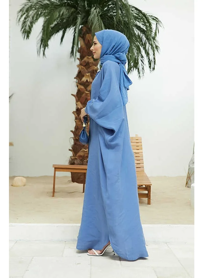 Neways 6571-FENDI Modal Abaya Indigo