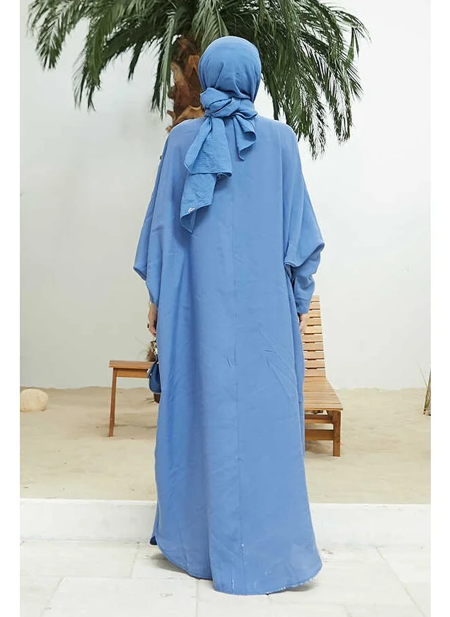 Neways 6571-FENDI Modal Abaya Indigo