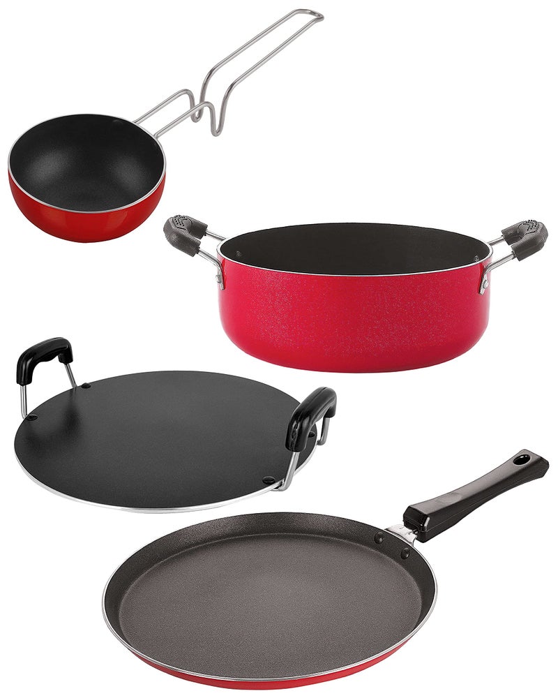 NIRLON Kitchen Non Stick Cookware Combo Set of 4 Pieces (FT11_VG_RT_CS24) - Image 1