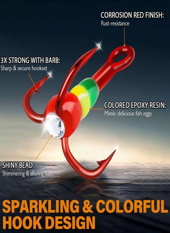 Dovesun Ice Fishing Rattle Spoons Kit Glow Ice Fishing Lures Ice Fishing jigs Accessories Gear Gifts for Walleye Bass Catfish Trout Kit 12PCS - Image 3