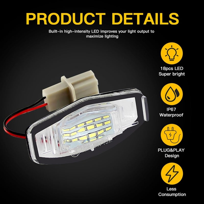 DEMULAX 2x Xenon White LED License Plate Light - Image 3