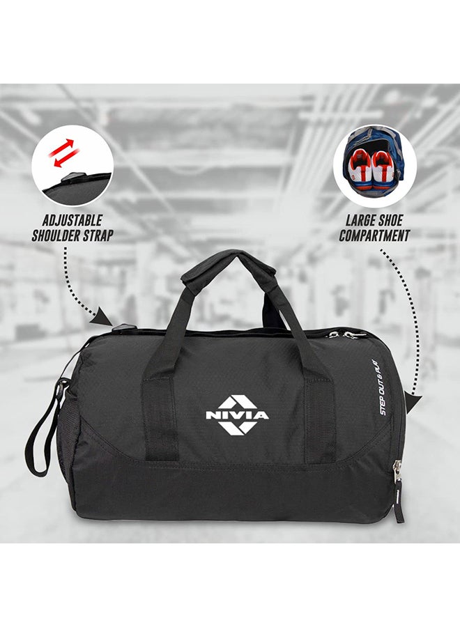 Nivia Beast Gym Bag-4 Polyester/Unisex Gym Bags/Shoulder Bag for Men & Women with Separate Shoes Compartment/Carry Gym Accessories/Fitness Bag/Sports & Travel Bag/Sports Kit (Black) - Image 3