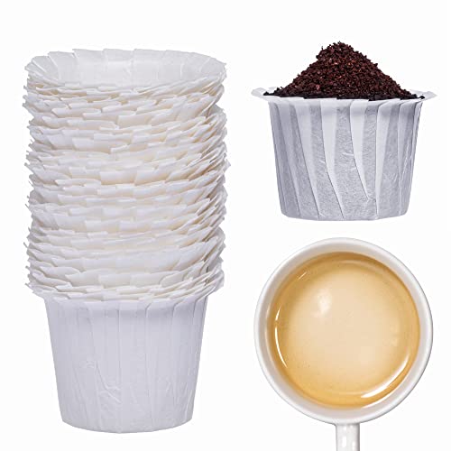 100 Disposable Coffee Filters  Keurig Paper Filters for K Cup  Fits Keurig Brewers K Supreme K Slim and Ninja Reusable KCup Coffee Pods  Single Serve Filter SedimentFree White