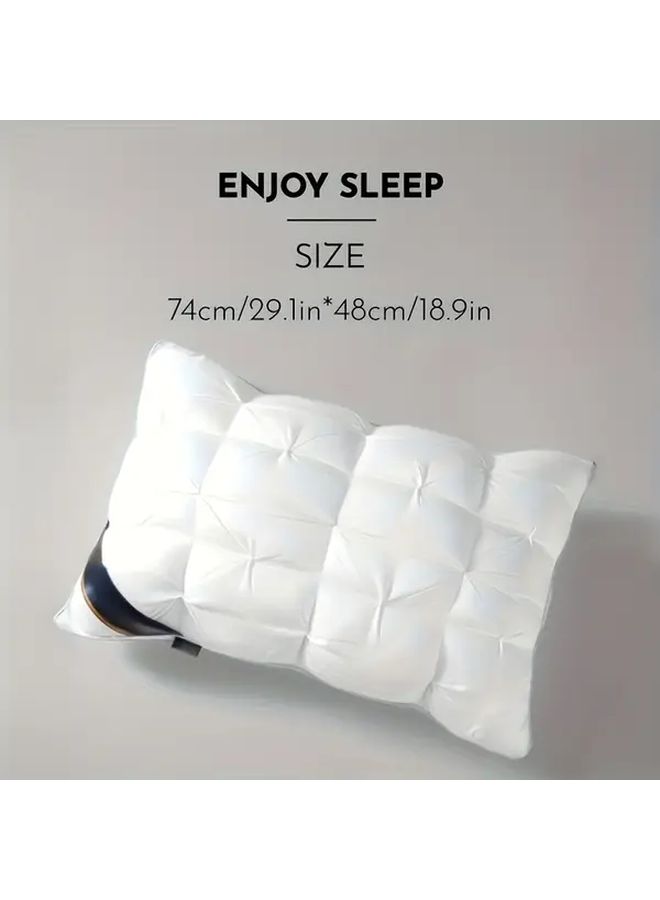 Slate Gray Hypoallergenic Neck Support Pillow For Deep Sleep Polyester Fiber Fill Machine Washable Zipper Closure All Season Use - Image 3