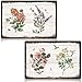 Loopeer Loopeer 2 Pcs Vintage Flower Metal Tin Signs Vintage Rose Botanical Wall Decor Rustic Country Farmhouse Bathroom Metal  - Image 2
