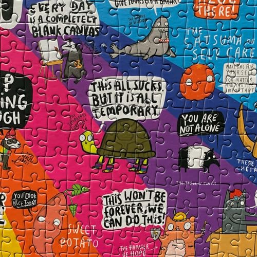 Gibsons Games Puzzle of Positivity 1000 Piece Jigsaw Puzzle Fun Cartoon Mental Health Artwork Sustainable Puzzle for Adults Teens Premium 100 Recycled Board - Image 5