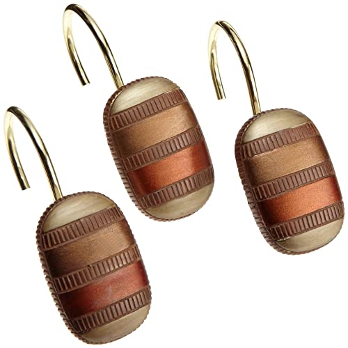 Popular Bath Contempo Shower Hooks Luxury Bath Shower Hooks Modern Classic Contemporary Decorative Beautiful Designs Stylish Bathroom, Spice - Image 1