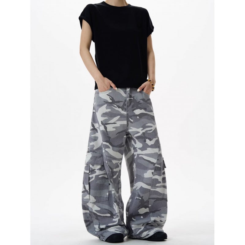Unisex Classic Denim Jeans Loose Fit Daily Outdoor Wear - Image 1
