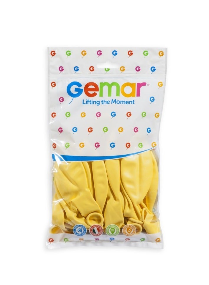 Gemar بالون لاتكس أصفر قياسي 19" 10 قطع - Image 2