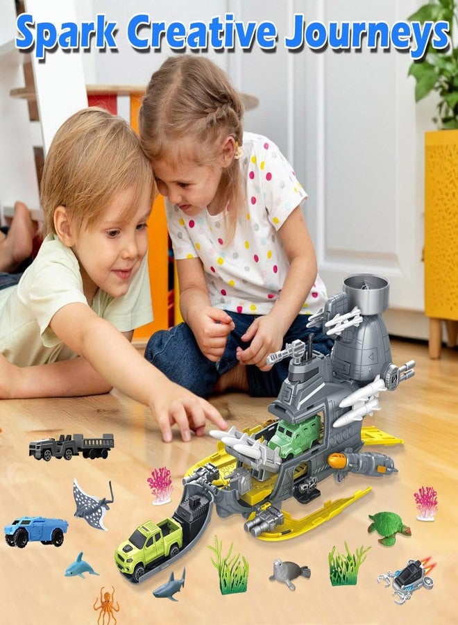 Frontoytall Sea Creatures Toys for Kids, Submarine, Ocean Animal Toys Cars - Image 4