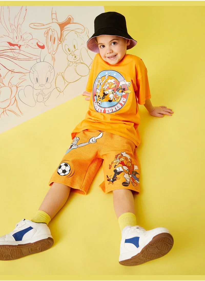 كوتون Looney Tunes Printed Shorts Licensed Mid-Thigh Length Cotton