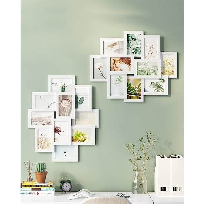 Photo Frame Collage for 10 Photos in 4" x 6" 10 x 15 cm,MDF Wall Mounted Photo Gallery Display, Assembly Required, White RPF20WT - Image 2